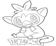 Coloriage Grookey Pokemon