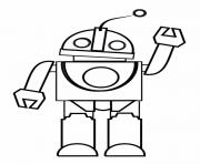 Coloriage robot android te salut