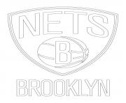 Coloriage brooklyn nets logo nba sport