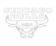 Coloriage chicago bulls logo nba sport