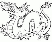 Coloriage dessin de dragon
