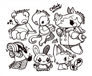 Coloriage little cute animal crossing
