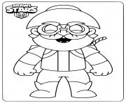 Coloriage brawl stars angry guy