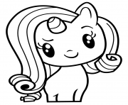 Coloriage Cute Pony MLP Rarity
