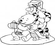 Coloriage Pooh Tigger and Piglet
