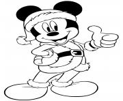 Coloriage Mickey giving thumbs up