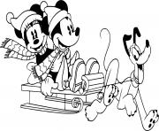 Coloriage Classic Minnie Mickey Pluto