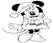 Coloriage Minnie all bundled up