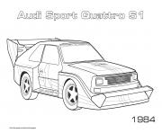 Coloriage Audi Sport Quattro S1 1984