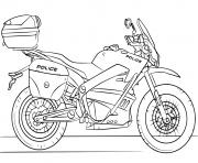 Coloriage moto police motorcycle