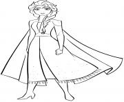 Coloriage Elsa la Reine des Neiges 2 de Jennifer Lee Disney