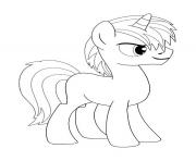 Coloriage My Little Pony licorne masculin