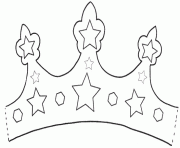 Coloriage couronne princesse etoiles