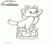 Coloriage adorable chaton marie des aristochats