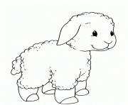 Coloriage mouton mignon maternelle agneau