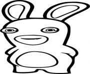 Coloriage lapin cretin avec des yeux fatigues
