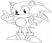 Coloriage sonic le herisson bleu