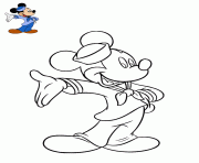 Coloriage disney mickey souhaite la bienvenue sur son bateau