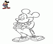 Coloriage mickey disney costume chic bal de finissant