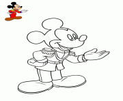 Coloriage mickey mouse le prince habit royal rouge