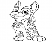 Coloriage Paw Patrol Mighty Pups Chase Chiens