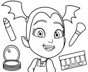 Coloriage vampirina maquillage pour fille