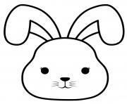 Coloriage Simple Pour Les Enfants De 3 Ans Avec Un Lapin