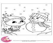 Coloriage titounis neige noel