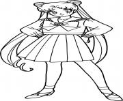 Coloriage cute sailor moon princess