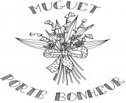 Coloriage muguet porte bonheur