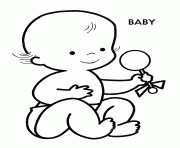 Coloriage Le Bavoir De Bebe Dessin Bebe A Imprimer