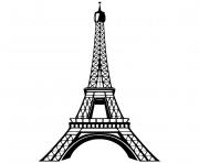 Coloriage tour eiffel officiel paris