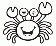 Coloriage crabe heureux ps