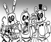 Coloriage freddy s at five nights fnaf lets eat coloring pages