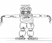 Coloriage fnaf withered chica lets eat