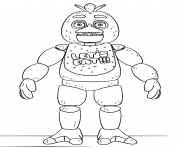 Coloriage fnaf toy chica lets eat