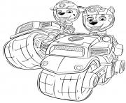 Coloriage Coloring Pat' Patrouille Paw Patrol Stella Skye Super chien super-pups