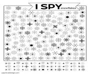 Coloriage Flocon De Neige Cherche et Trouve