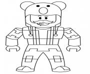 Coloriage roblox en mode ours