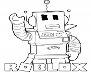 Coloriage Robot saying hi from Roblox