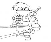 Coloriage ninja roblox epee argent