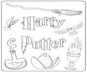 Coloriage Chaudron Harry Potter Dessin Harry Potter à imprimer