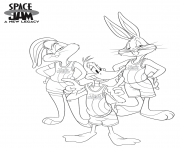 Coloriage Looney Tunes in Space Jam 2