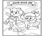 Coloriage nursery rhymes jack and jill