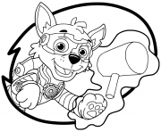 Coloriage Pat' Patrouille Paw Patrol La Super Patrouille Everest Skye  Stella Rocky Marcus Marshall