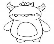 Coloriage monstre mignon