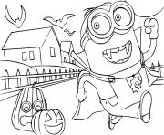 Coloriage Dave Minion at Halloween