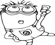Coloriage Phil Minion Jumping