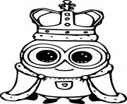 Coloriage Minion with the Crown