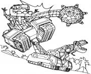 Coloriage Ty Rux Fighting D Structs Dinotrux